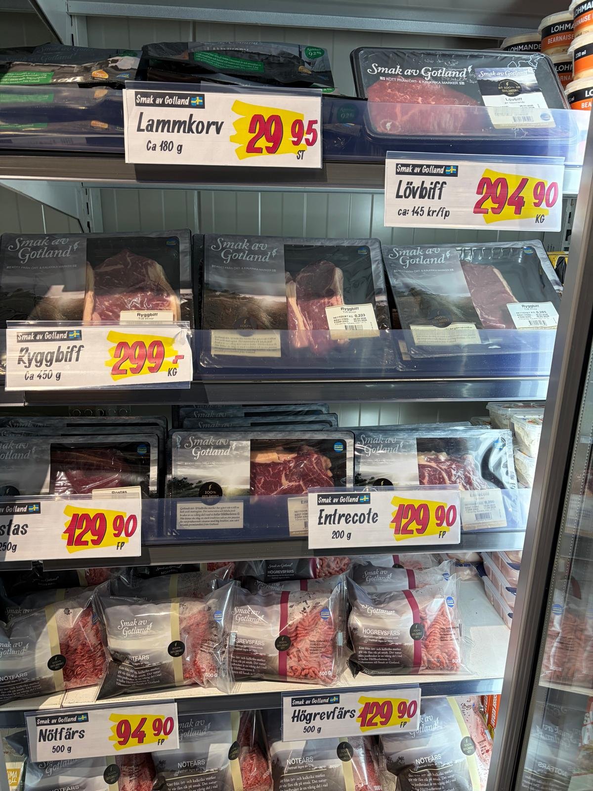 Prisskyltar vid kyldisk — skyltprogram.se